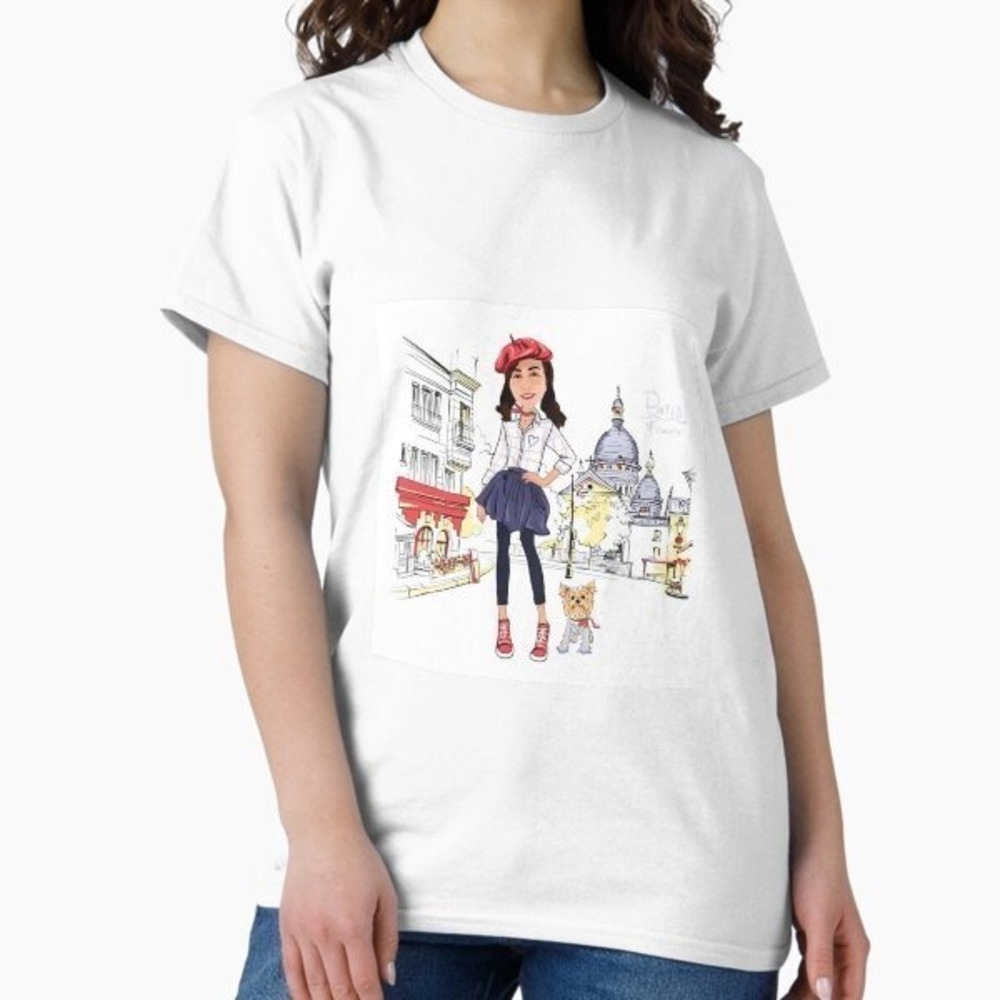 Emily In Paris Cute Character Tee Shirt Casual Outfit